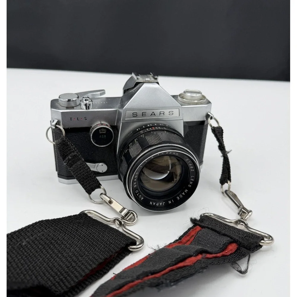 Sears TLS 35mm Film Camera w/ 55mm f/1.4 Lens Made in Japan Untested